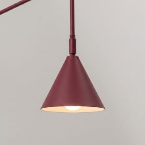 Wall Lamp Nox 1 Burgundy with Switch Uncategorized Great Lighting UK Ltd