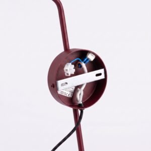 Wall Lamp Nox 1 Burgundy with Switch Uncategorized Great Lighting UK Ltd