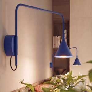 Wall Lamp Nox 1 Ultramarine with Switch Uncategorized Great Lighting UK Ltd