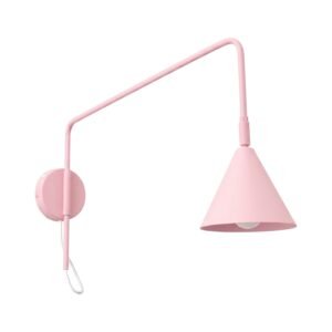 Wall Lamp Nox 1 Pink with Switch Uncategorized Great Lighting UK Ltd