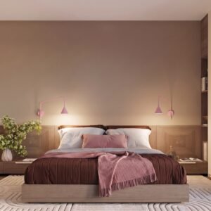 Wall Lamp Nox 1 Pink with Switch Uncategorized Great Lighting UK Ltd