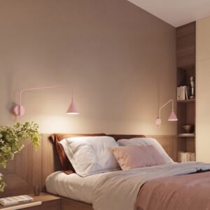 Wall Lamp Nox 1 Pink with Switch Uncategorized Great Lighting UK Ltd