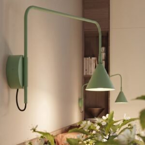 Wall Lamp Nox 1 Sage with Switch Uncategorized Great Lighting UK Ltd