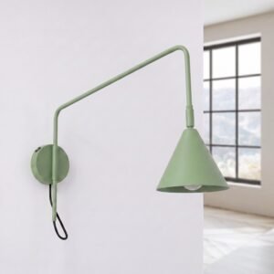 Wall Lamp Nox 1 Sage with Switch Uncategorized Great Lighting UK Ltd
