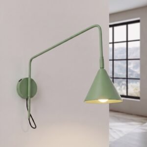 Wall Lamp Nox 1 Sage with Switch Uncategorized Great Lighting UK Ltd