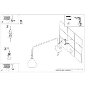 Wall Lamp Nox 1 Yellow with Switch Uncategorized Great Lighting UK Ltd