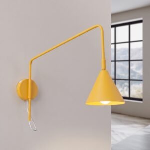 Wall Lamp Nox 1 Yellow with Switch Uncategorized Great Lighting UK Ltd