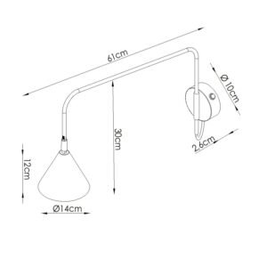Wall Lamp Nox 1 Red with Switch Uncategorized Great Lighting UK Ltd