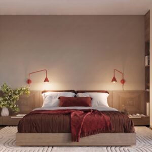 Wall Lamp Nox 1 Red with Switch Uncategorized Great Lighting UK Ltd