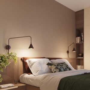 Wall Lamp Nox 1 Brown with Switch Uncategorized Great Lighting UK Ltd