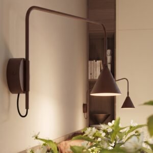 Wall Lamp Nox 1 Brown with Switch Uncategorized Great Lighting UK Ltd