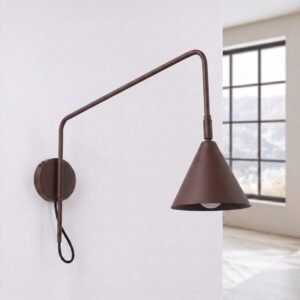 Wall Lamp Nox 1 Brown with Switch Uncategorized Great Lighting UK Ltd