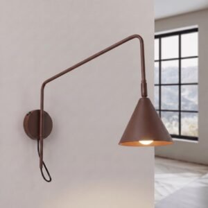 Wall Lamp Nox 1 Brown with Switch Uncategorized Great Lighting UK Ltd