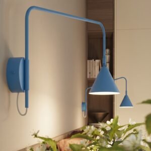 Wall Lamp Nox 1 Azure with Switch Uncategorized Great Lighting UK Ltd
