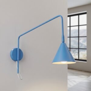 Wall Lamp Nox 1 Azure with Switch Uncategorized Great Lighting UK Ltd