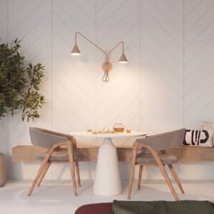 Wall Lamp Nox 2 Gold with Switch Uncategorized Great Lighting UK Ltd