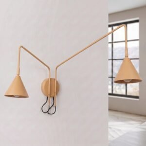 Wall Lamp Nox 2 Gold with Switch Uncategorized Great Lighting UK Ltd