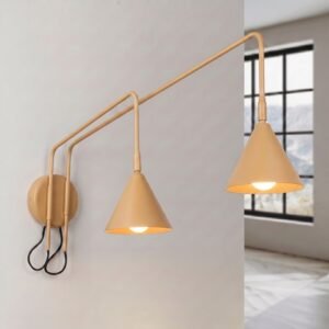 Wall Lamp Nox 2 Gold with Switch Uncategorized Great Lighting UK Ltd