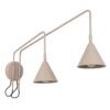 Wall Lamp Nox 2 Taupe with Switch Coloured Wall Lights Great Lighting UK Ltd