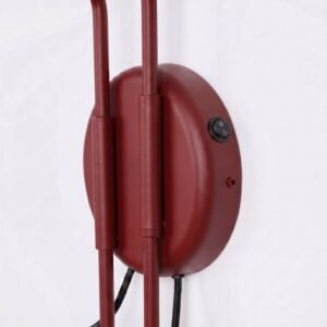Wall Lamp Nox 2 Burgundy with Switch Red Wall Lights Great Lighting UK Ltd