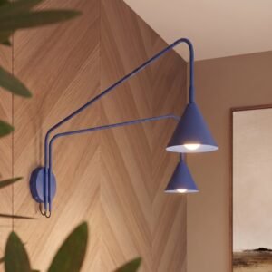 Wall Lamp Nox 2 Ultramarine with Switch Uncategorized Great Lighting UK Ltd