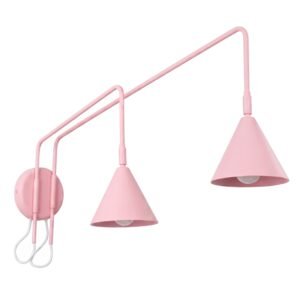 Wall Lamp Nox 2 Pink with Switch Uncategorized Great Lighting UK Ltd