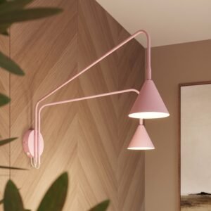 Wall Lamp Nox 2 Pink with Switch Uncategorized Great Lighting UK Ltd
