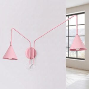 Wall Lamp Nox 2 Pink with Switch Uncategorized Great Lighting UK Ltd