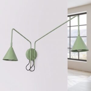 Wall Lamp Nox 2 Sage with Switch Uncategorized Great Lighting UK Ltd