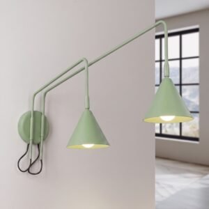 Wall Lamp Nox 2 Sage with Switch Uncategorized Great Lighting UK Ltd