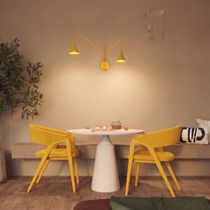 Wall Lamp Nox 2 Yellow with Switch Coloured Wall Lights Great Lighting UK Ltd