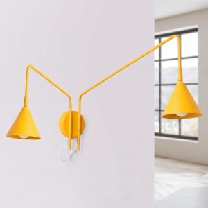 Wall Lamp Nox 2 Yellow with Switch Coloured Wall Lights Great Lighting UK Ltd
