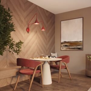 Wall Lamp Nox 2 Red with Switch Red Wall Lights Great Lighting UK Ltd