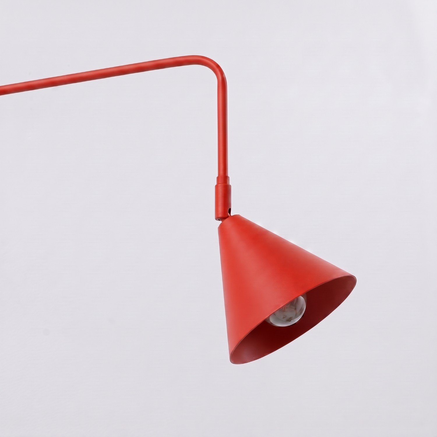 Wall Lamp Nox 2 Red with Switch Red Wall Lights Great Lighting UK Ltd