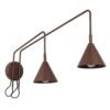 Wall Lamp Nox 2 Brown with Switch Uncategorized Great Lighting UK Ltd