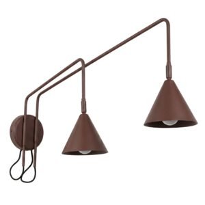 Wall Lamp Nox 2 Brown with Switch Uncategorized Great Lighting UK Ltd