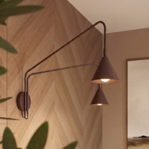 Wall Lamp Nox 2 Brown with Switch Uncategorized Great Lighting UK Ltd