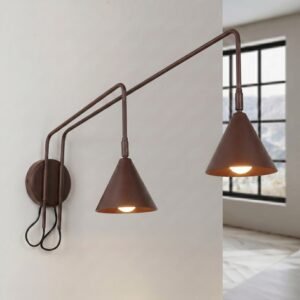 Wall Lamp Nox 2 Brown with Switch Uncategorized Great Lighting UK Ltd