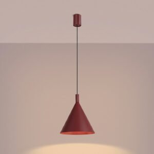 Pendant Lamp Nox 25 Burgundy Uncategorized Great Lighting UK Ltd