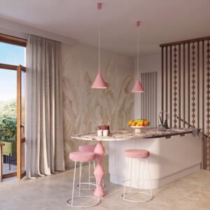 Pendant Lamp Nox 25 Pink Uncategorized Great Lighting UK Ltd