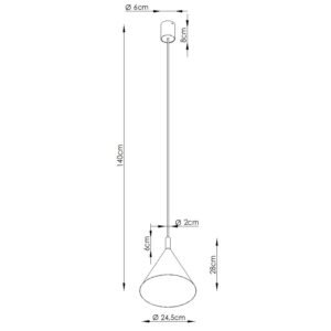 Pendant Lamp Nox 25 Yellow Uncategorized Great Lighting UK Ltd