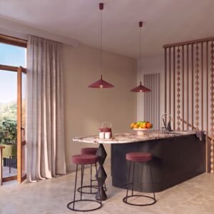 Pendant Lamp Nox 40 Burgundy Uncategorized Great Lighting UK Ltd