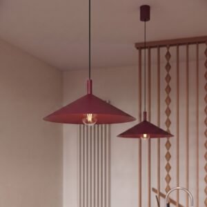 Pendant Lamp Nox 40 Burgundy Uncategorized Great Lighting UK Ltd