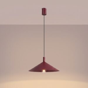 Pendant Lamp Nox 40 Burgundy Uncategorized Great Lighting UK Ltd