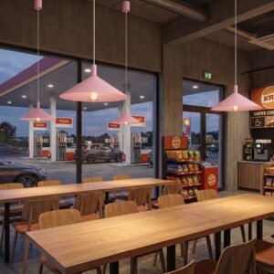 Pendant Lamp Nox 40 Pink Coloured Pendant Lights Great Lighting UK Ltd