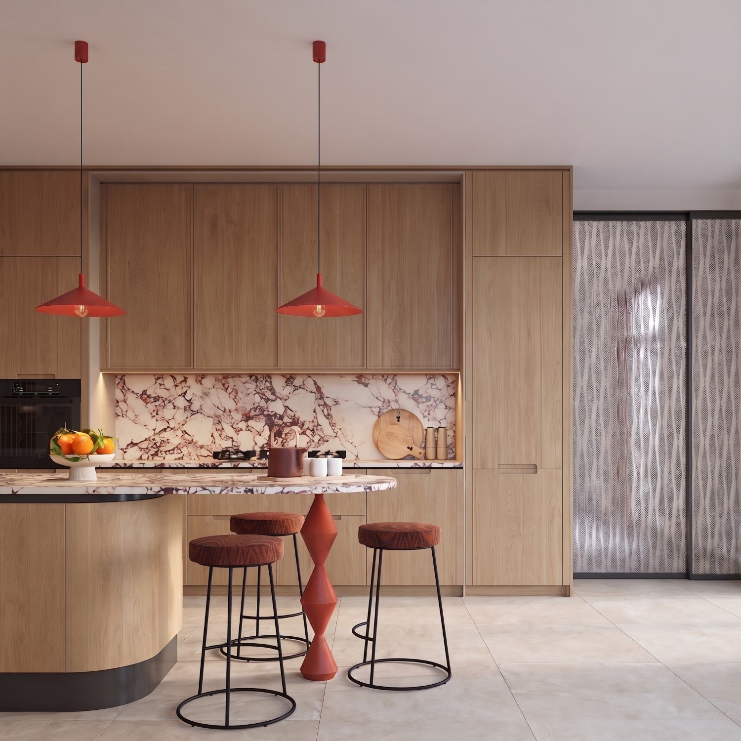 Pendant Lamp Nox 40 Red Red Pendant Lights Great Lighting UK Ltd