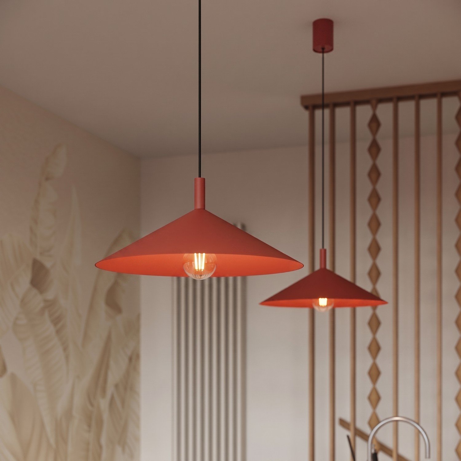 Pendant Lamp Nox 40 Red Red Pendant Lights Great Lighting UK Ltd