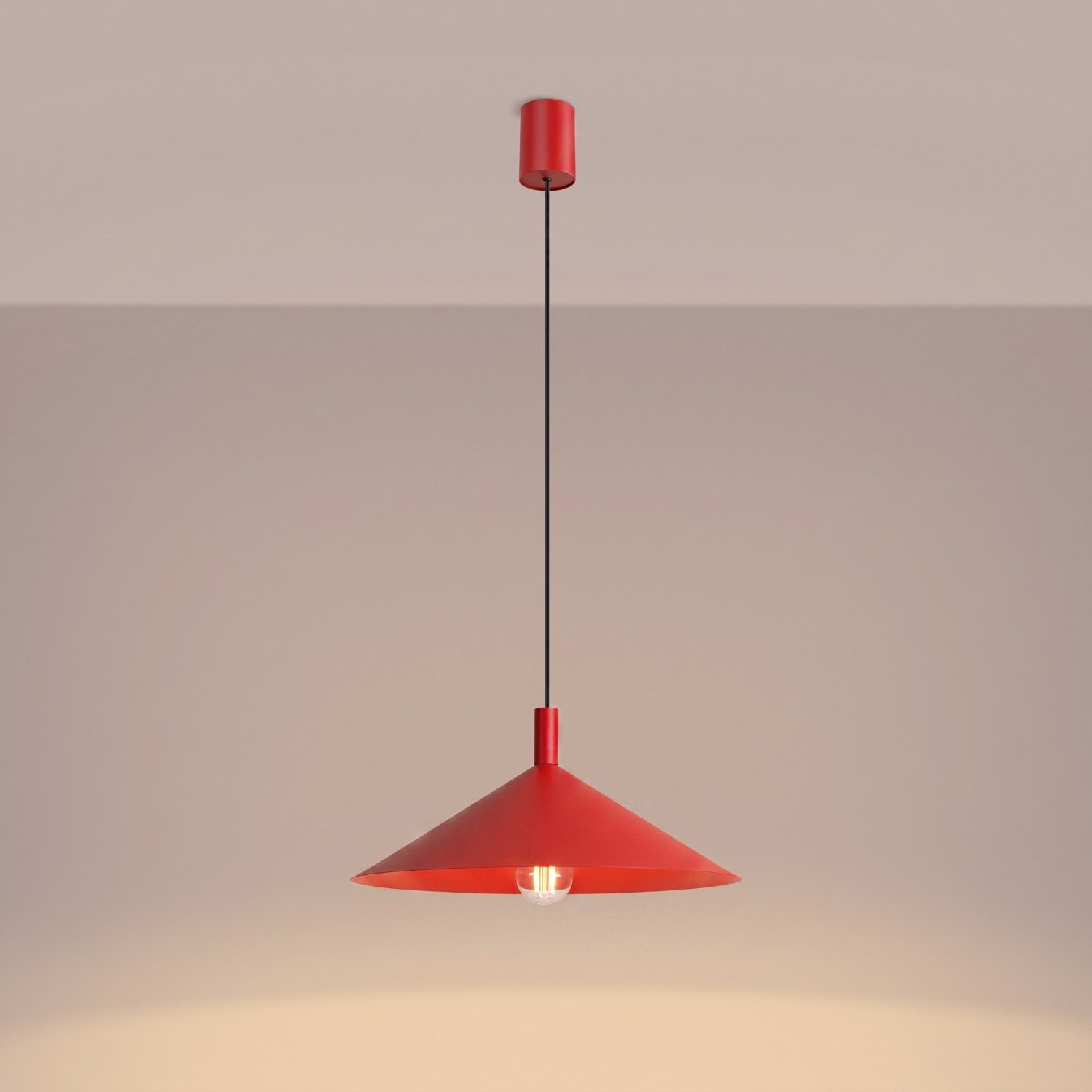 Pendant Lamp Nox 40 Red Red Pendant Lights Great Lighting UK Ltd
