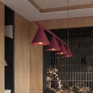 Chandelier Nox 4L Burgundy Uncategorized Great Lighting UK Ltd