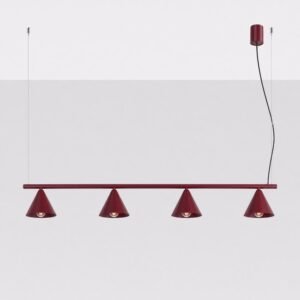 Chandelier Nox 4L Burgundy Uncategorized Great Lighting UK Ltd
